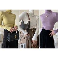 Women'S Fall Winter High Neck Sweater - 7 Colours