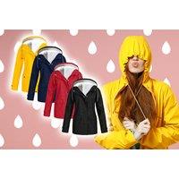 Women'S Fleece Hooded Raincoat - 5 Colour Options