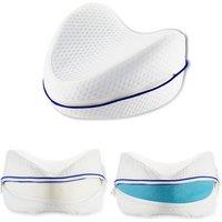 Memory Foam Leg Pillow for Side Sleepers - Ergonomic, Washable Cover, Single or Pair