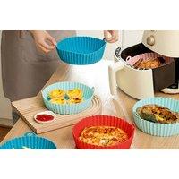 2-Pack 7.5" Silicone Air Fryer Liners - Reusable & Greaseproof