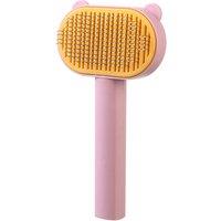 Cat Grooming Brush - Stainless Steel Self-Cleaning, Single or Twin Pack, 4 Colours