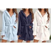 Women'S Plush Dressing Gown - 4 Sizes, 3 Colours - Blue