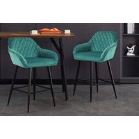 Set Of Two Cadiz Crushed Velvet Bar Stools - 5 Colours