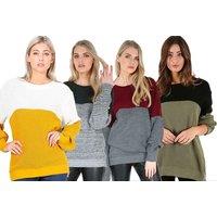 Women'S Darci Colour Block Knitted Jumper - 6 Colours