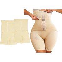 Unisex Black High-Waisted Body Shaping Briefs - Breathable Nylon Blend, Tummy & Thigh Control, Invisible Under Clothes