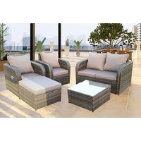 Rattan Modular Reclining Garden Sofa Set - Weather-Resistant & Stylish