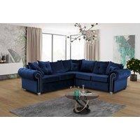 Plush Velvet Corner, 3+2 Seater Sofa Set