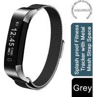 Aq115 Metal Mesh Fitness Tracker - Space Grey