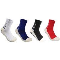 Men'S Silicone Sole Non-Slip Sports Socks - Pack Of 4