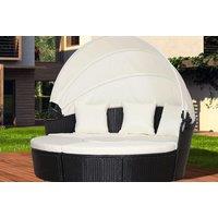 Outsunny Weather-Resistant Rattan 5-Piece Garden Day Bed - Modern Black