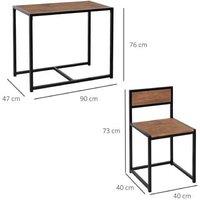 Industrial-Chic 3-Piece Table & Stool Set