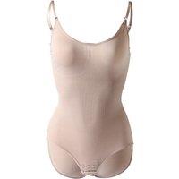 Unisex Beige Women'S Sculpting Control Shapewear Bodysuit - Breathable And Seamless Design