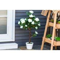 Artificial White Camellia Potted Plant - 90Cm!