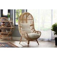 Natural Rattan Loft Chair With Jasper Fabric