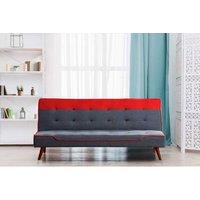Alaska Modern Fabric 3-Seater Striped Sofa Bed - Space-Saving Guest Bed, Easy Assembly