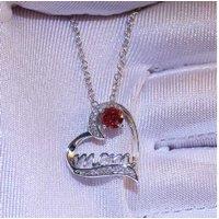 Heartfelt Mum Crystal Pendant Necklace - Silver Tone, Hypoallergenic, Gift Boxed