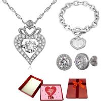 Bracelet, Earrings & Necklace+Valentine