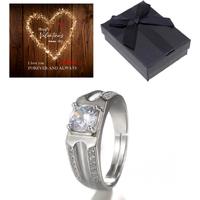 Adjustable Ring Crystal+Valentine Box