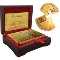 Festive Gold-Plated Playing Cards With Gift Box