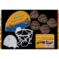 Festive Fun Poo Shape Bath Basketball Game - Ages 3+, Durable Plastic, Christmas Novelty Toy