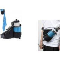 Adjustable Sports Waist Bag with Microfibre Towel & 650ml BPA-Free Bottle - Lightweight, Ergonomic Gym Companion