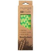 Biodegradable Bamboo-Effect Paper Straws - 20-Pack - Eco Tableware Essentials