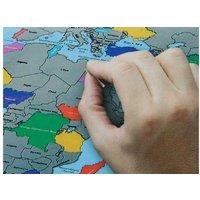 Ultimate Adventure Scratch-Off World Map Wall Art Poster - Premium Print, 88cm x 52cm, Vibrant Colours