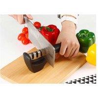 Ultimate 3-Stage Kitchen Knife Sharpener - Ergonomic, Non-Slip, Compact Design