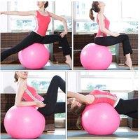 Jumbo Deluxe Anti-Burst Gym Ball - 65cm, Heavy-Duty PVC, Max 100kg, Quick Pump Included