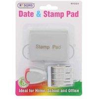 Plastic Date & Stamp Pad - Compact, Durable, Multi-Purpose Stationery Essential