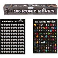 Ultimate Iconic Movies Scratch-Off Poster Wall Art - Premium Laminated Paper, A2 Size, Modern Black & Gold, Interactive Home Decor
