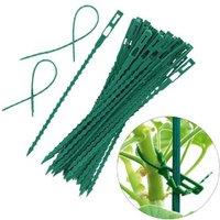 Heavy-Duty Garden Plant Tie Set - Weatherproof Plastic, Serrated Grip, 17cm - 50 Pack