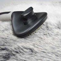 Self-Cleaning Cat Grooming Pin Brush - Medium/Long Hair, Gentle Rounded Pins