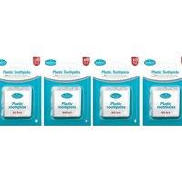 100-Pack Eco-Friendly Plastic Toothpicks