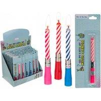 Melodious Happy Birthday Musical Candle - Wax & Metal Decorative Table Accent, 11cm, Modern Party Home Decor