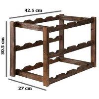 Elegant 3-Tier Wooden Wine Rack