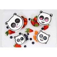PPRC Panda Food Container Set - Stackable, Space-Saving, Multi-Size Kitchen Storage (0.2L-0.6L)