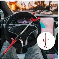 Heavy-Duty Car Steering Wheel Lock - Anti-Theft Security Device for Home Driveways & Garages
