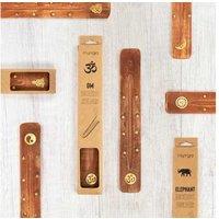 Handcrafted Elm Wood Elephant Incense Holder - Boho Table Decor, Ash Catcher, 26cm Home Accessory