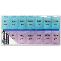 Compact Plastic 7-Day Modular Pill Storage Box - Slim Weekly Medication Organiser