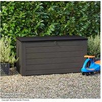 680L Weatherproof Lockable Garden Storage Box with Sit-On Lid - Durable Outdoor Storage Solution