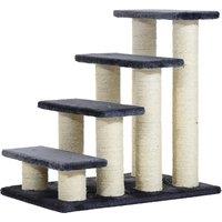 Pawhut Soft Grey Pet Ladder For Cats & Dogs