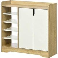 Double Door Open Shelf Shoe Storage Unit