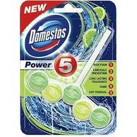 Domestos Power 5 Lime Toilet Rim Block - Deep Clean, Limescale Control, Long-Lasting Freshness