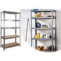 Five Tier Metal Unit Storage Shelf - One Or Two Pack!