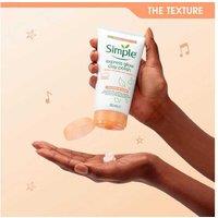 Simple Express Glow Vitamin C Clay Polish Face Wash - Brightening & Exfoliating Cleanser for Sensitive Skin