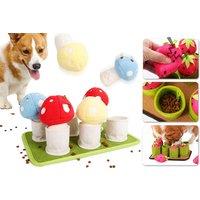 Interactive Mushroom 3-In-1 Puzzle Dog Food Toy