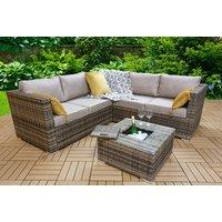 Solace Corner Sofa Set W/ Ice Bucket Coffee Table - 2 Colours - Brown
