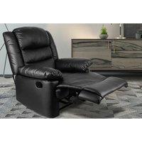 Adjustable Leather Recliner Armchair - Black Or Brown!