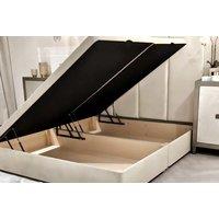 Cream Side Lift Ottoman Divan Bed Base - 5 Size Options